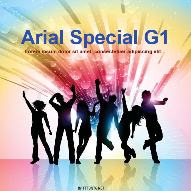 Arial Special G1 example